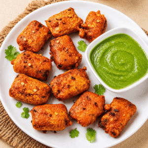 Paneer Pakoda with Chutney