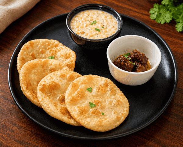 Stuffed Aloo Poori Meal