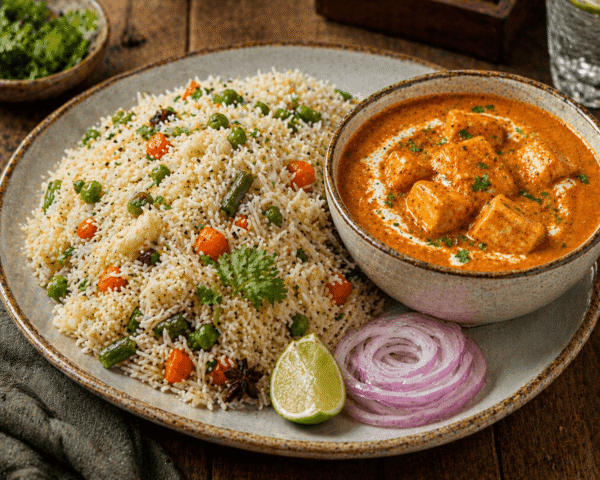 Veg Pulao with Butter Paneer
