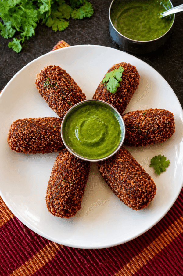 Vegetable Chops with Chutney